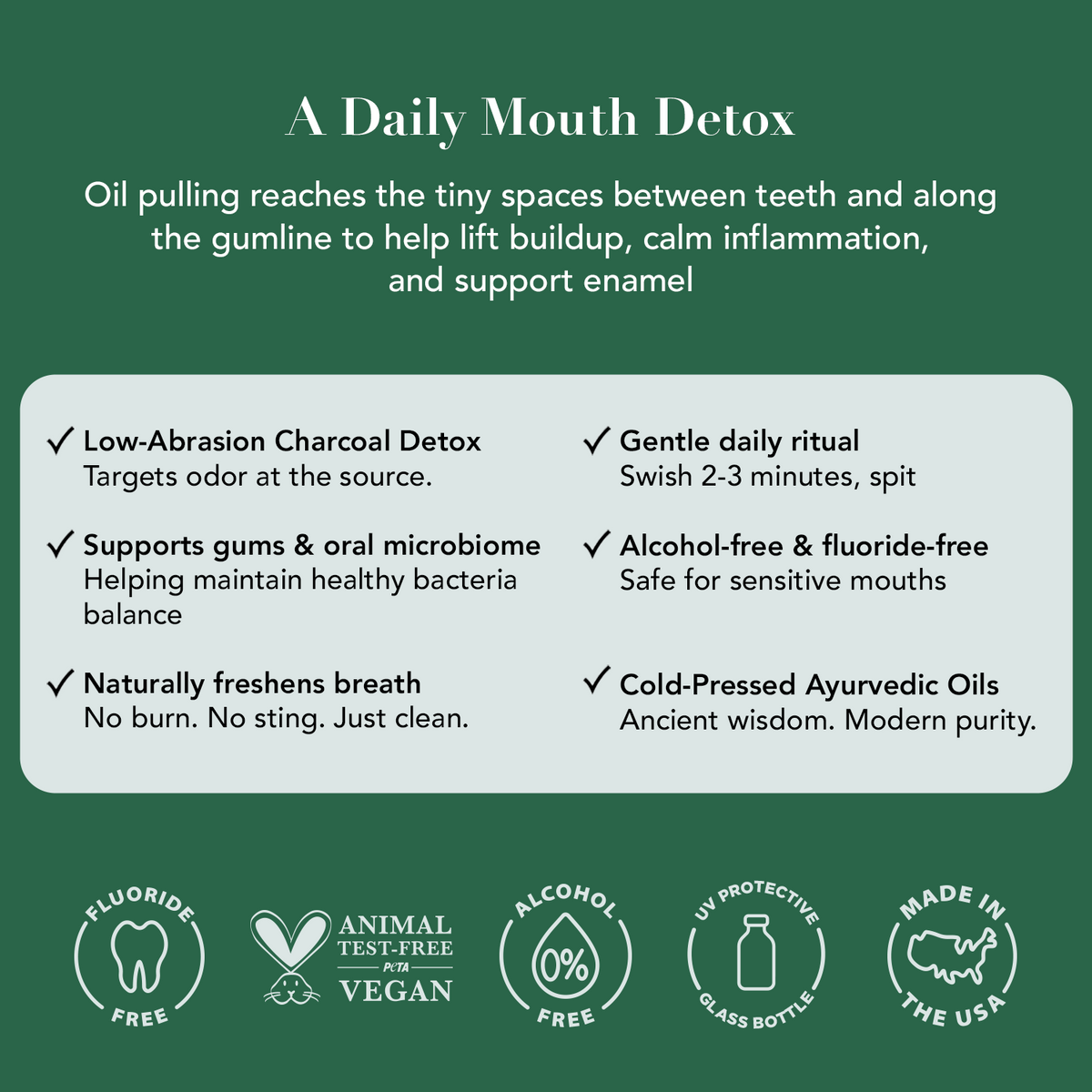 Oil Pulling Bundle – Gentle Green + Brilliant Black