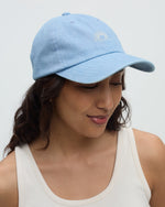 Embroidered Denim Peak Hat