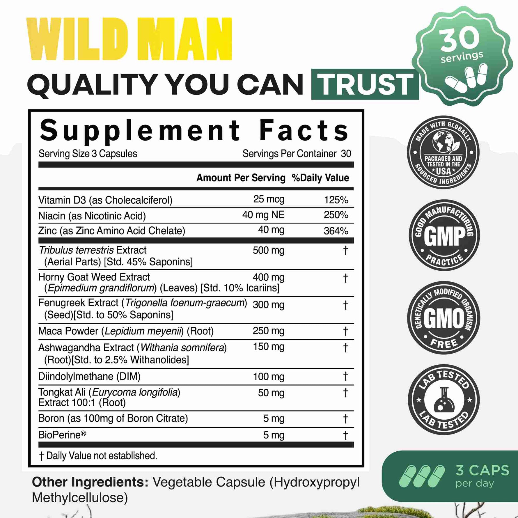 Wild Man Herbal Stack – Male Wellness Stack & Performance