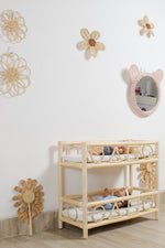 Sweet Bloom Rattan Flower Wall Art – Cute Boho Nursery & Girls Room Decor