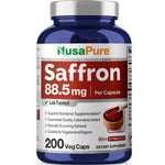 NusaPure Saffron Extract 88.5mg 200 Veggie Caps (Vegetarian, Non-GMO, Vegan)