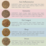 Herbal Tea Sampler, Organic Loose Leaf Herbal Gift Set, 5 Pack