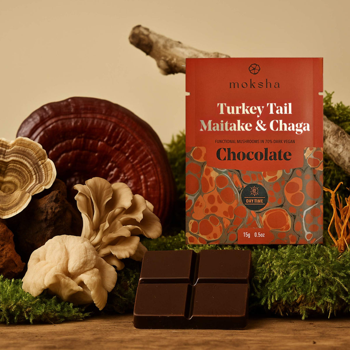 Forest Reserve™ Turkey Tail, Maitake, & Chaga Mushroom Chocolate Squares