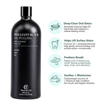 Brilliant Black® Oil Pulling – Charcoal Ayurvedic Mouthwash for Teeth Whitening & Fresh Breath, 6.75 oz