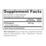 NusaPure Policosanol 100mg 180 Veggie Capsules (Vegan, Non-GMO)