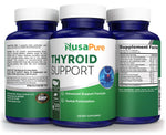 NusaPure Thyroid Support Supplement (Non-GMO) 120 caps, Ashwaganda, Iodine, Zinc, kelp, Vitamin B12, L-Tyrosine, Selenium, Copper