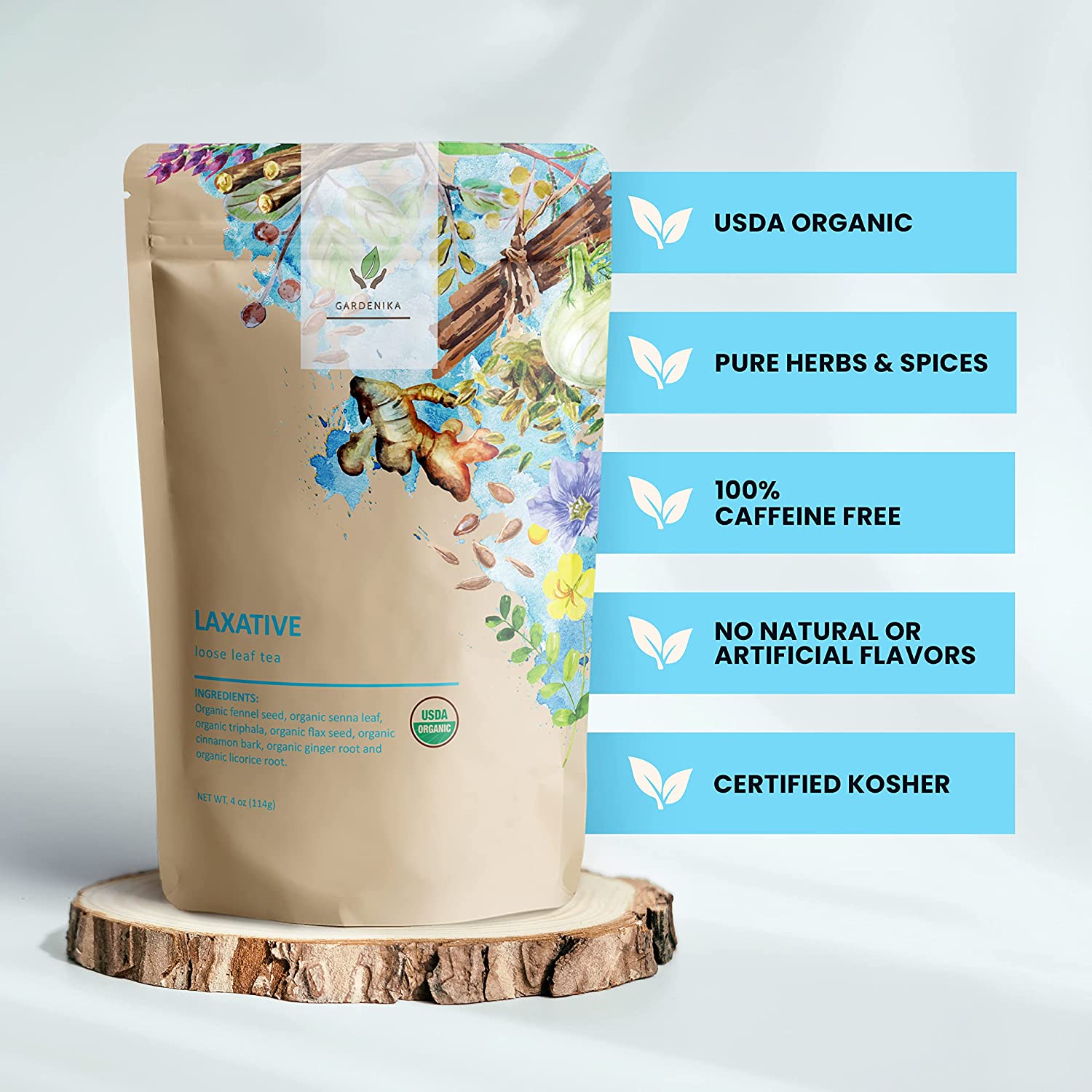 Constipation Relief Tea, Gentle Laxative | Senna & Fennel | Organic