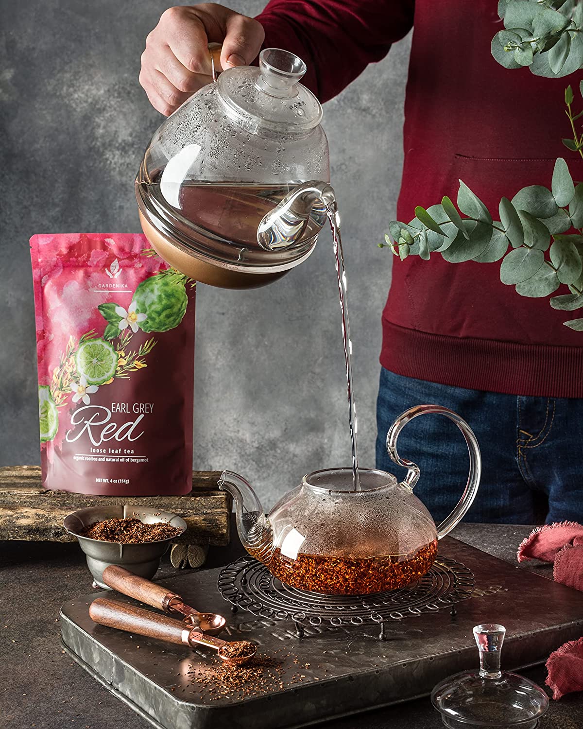 Bergamot Rooibos Tea, Herbal & Caffeine-Free - Organic & Kosher