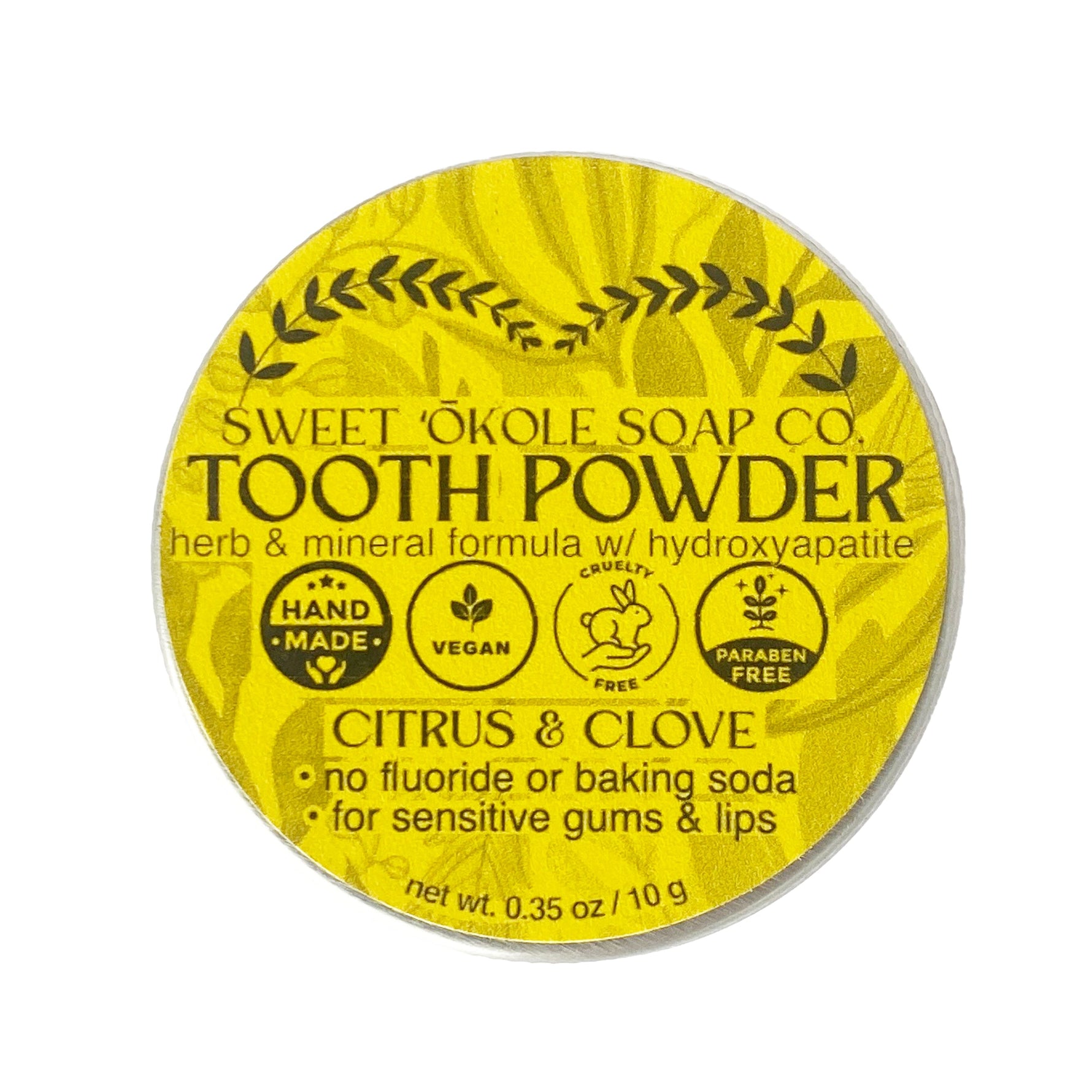 Citrus & Clove Tooth Powder with 5% Hydroxyapatite, Microbiome-Friendly