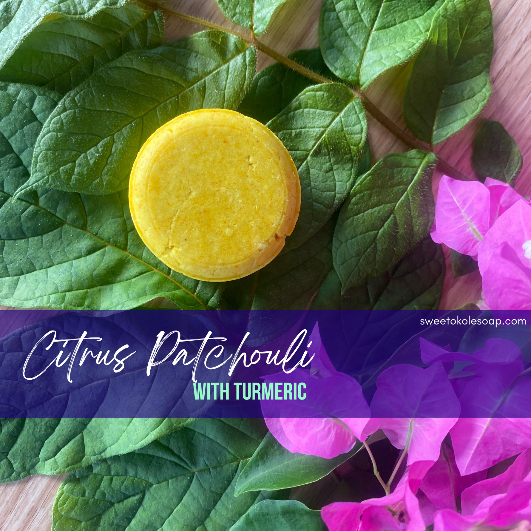Essential Oil Shampoo Bar, Citrus Patchouli with Olena (Turmeric)