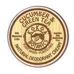 Natural Deodorant Paste - Cucumber & Green Tea - Sensitive Skin - Aluminum Free - Baking Soda Free - 2.5 oz