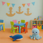 The Seaside Anchor – Boho Rattan Wall Hanging for Nurseries, Kids Rooms and Ocean Lovers