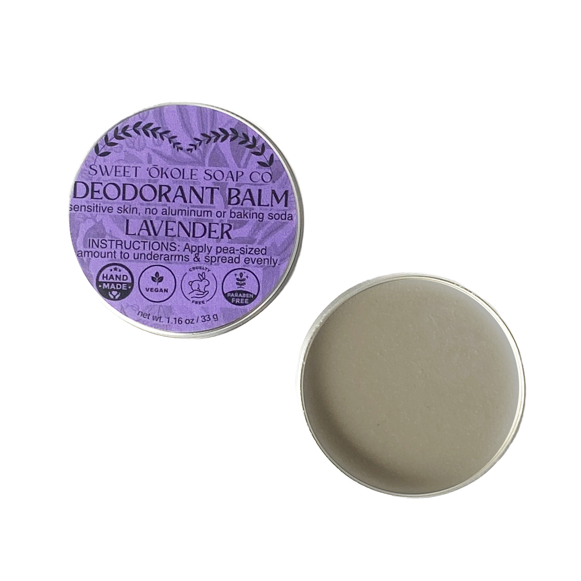 Lavender Aluminum Free Deodorant for Sensitive Skin