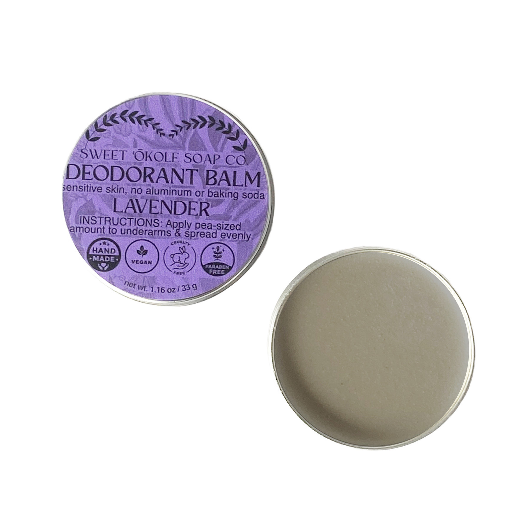 Lavender Aluminum Free Deodorant for Sensitive Skin