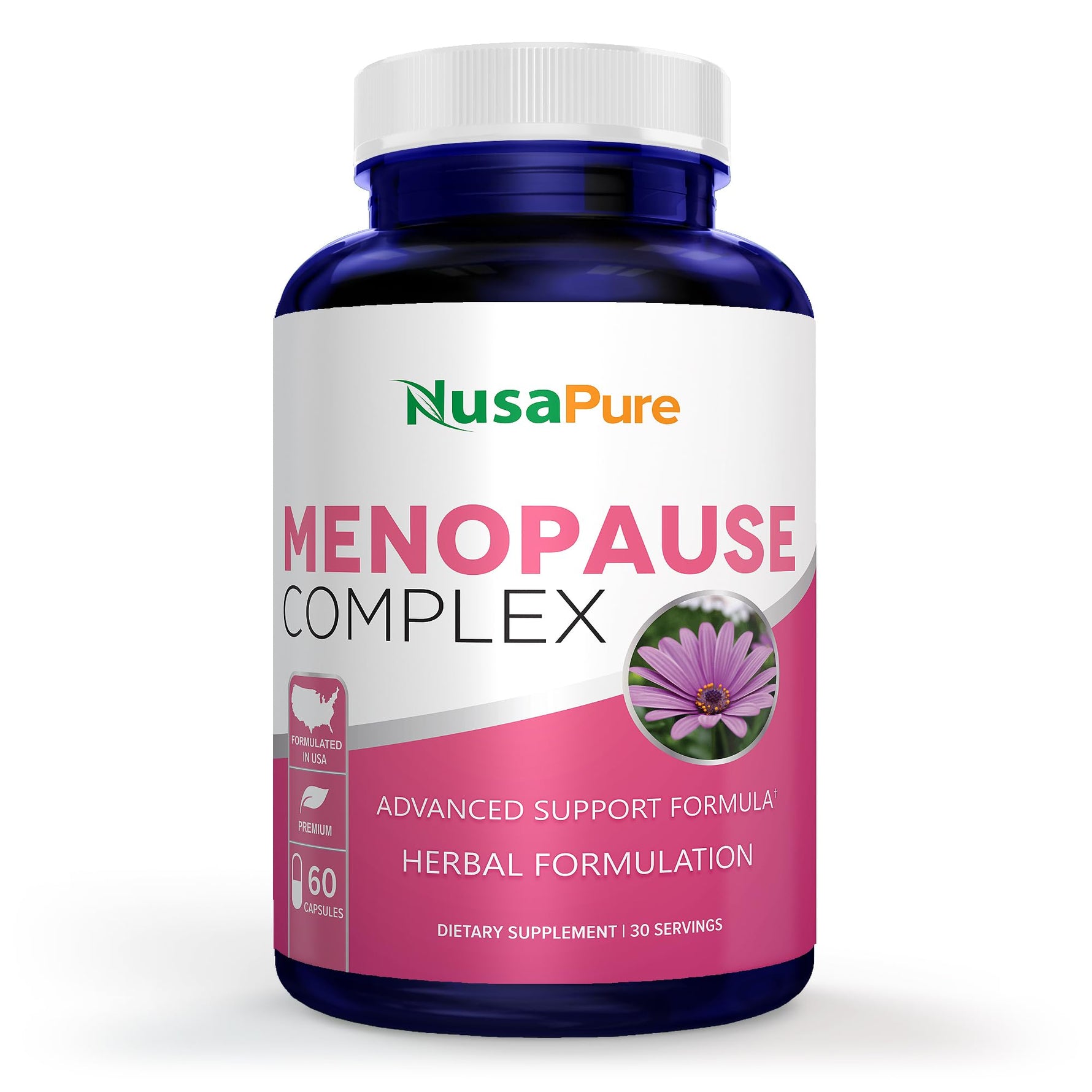 NusaPure Menopause Complex : Black Cohosh and Herbal Ingredients - 60 Capsules