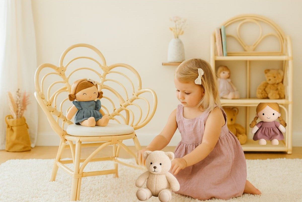 Blossom Dreams Girls Bedroom Rattan Decorative Flower Chair