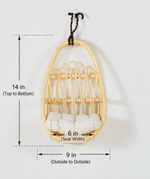Boho Rattan Doll Wall Chair – Handwoven Nursery Wall Decor & Pretend Play Seat for Girls