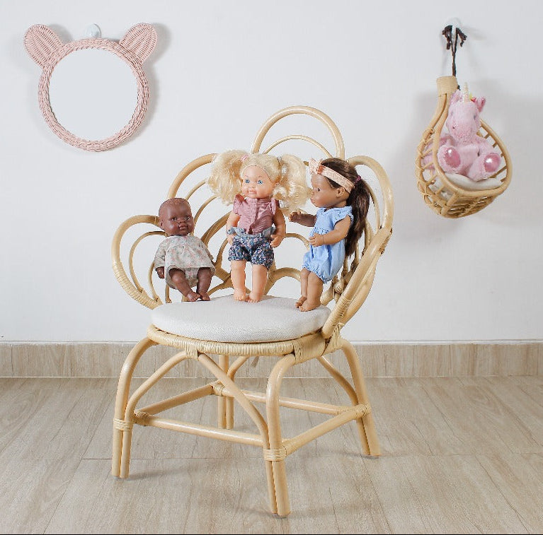 Blossom Dreams Girls Bedroom Rattan Decorative Flower Chair