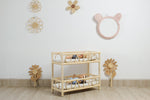 Kids Pink Rattan Teddy Bear Wall Mirror – Baby Girl Nursery & Kids Room Décor Gift