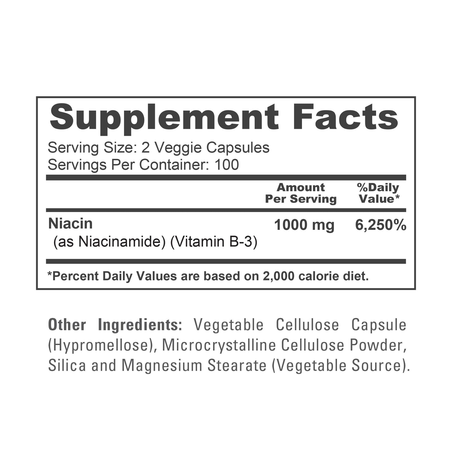NusaPure Niacinamide 1000mg 200 Veggie Capsules (Non-GMO, Vegan) Flush Free