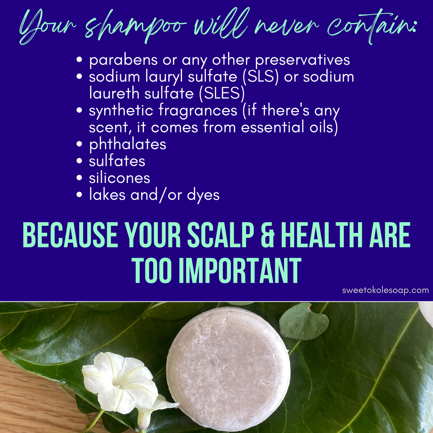 Natural Shampoo Bar Eucalyptus & Lime Essential Oils with Noni