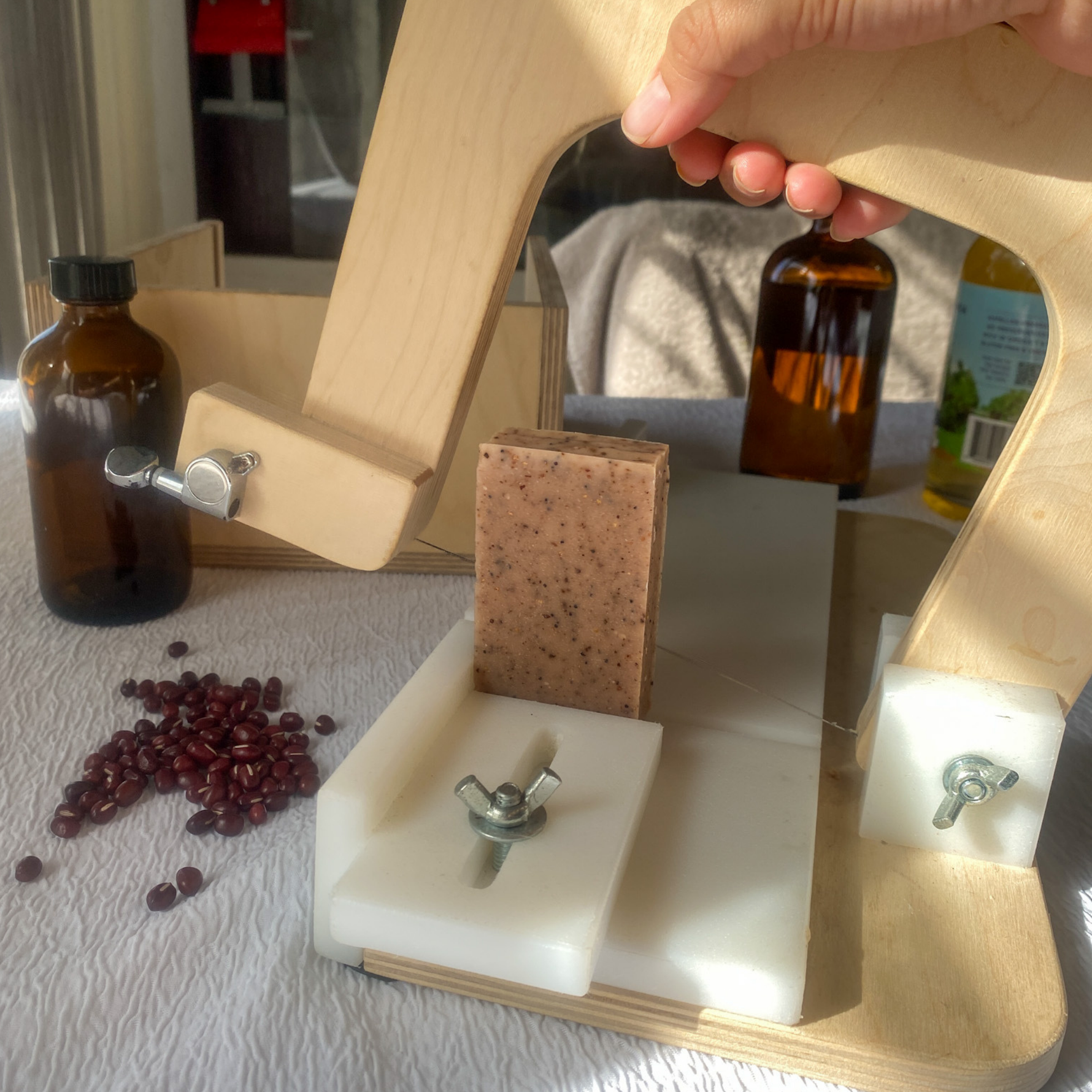 Red Bean & Root Soap, Zero Waste Gentle Exfoliant Scrub Bar