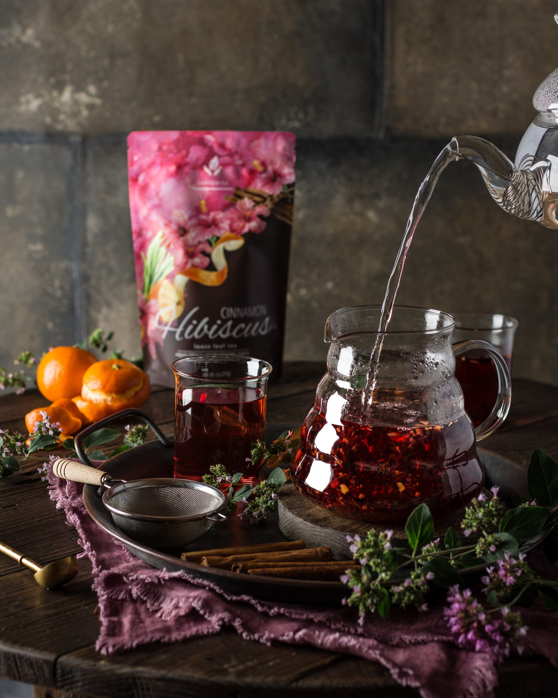 Cinnamon Hibiscus Tea, Antioxidant-Rich Herbal Blend | Organic