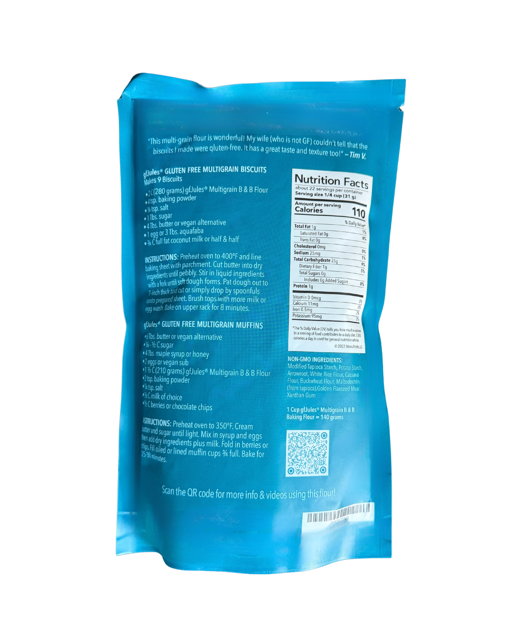 gfJules Gluten Free Corn-Free Multigrain Biscuit & Breakfast Baking Flour