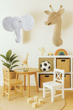 Rattan Giraffe Wall Decor – Boho Nursery & Kids Room Wall Art | Handmade Safari Animal Decor