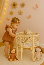 Pretend Play Doll Crib – Handmade Toy Bassinet for Girls Toys