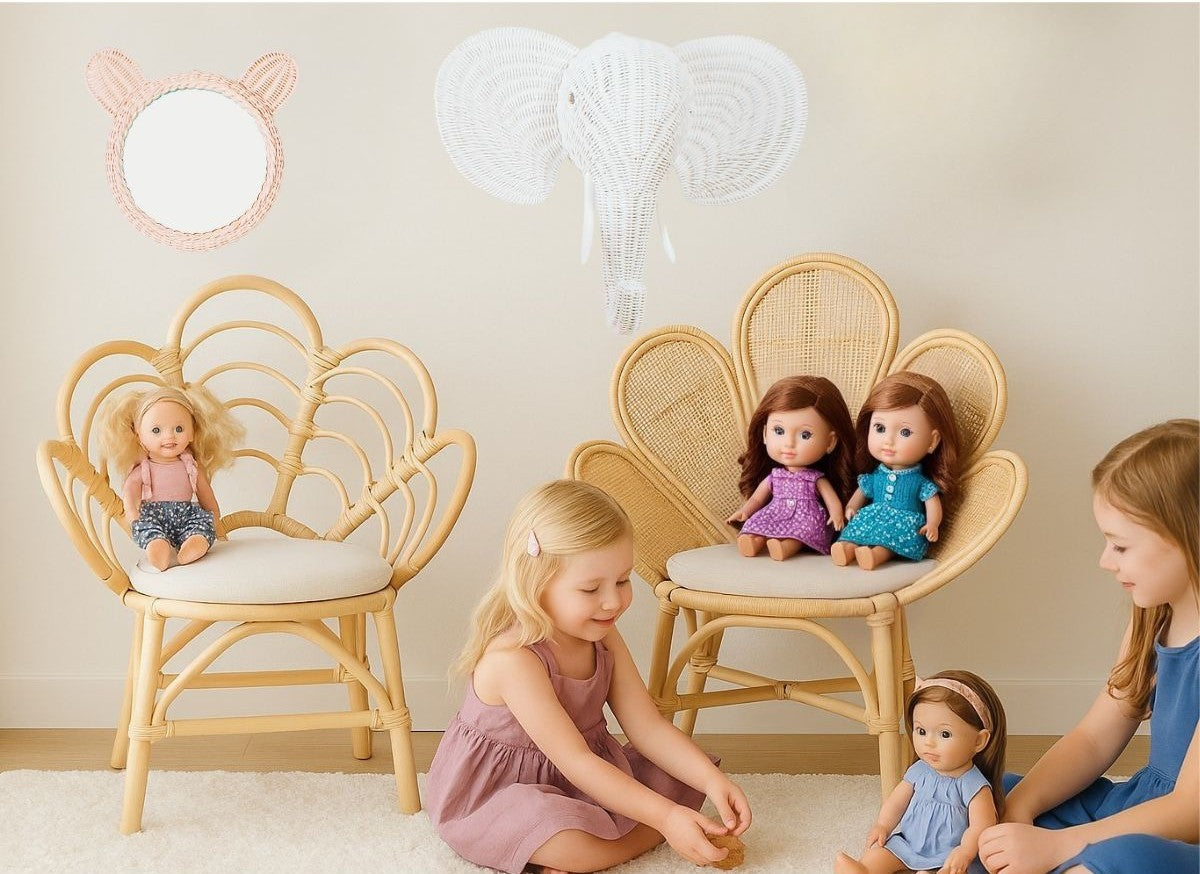 Blossom Dreams Girls Bedroom Rattan Decorative Flower Chair