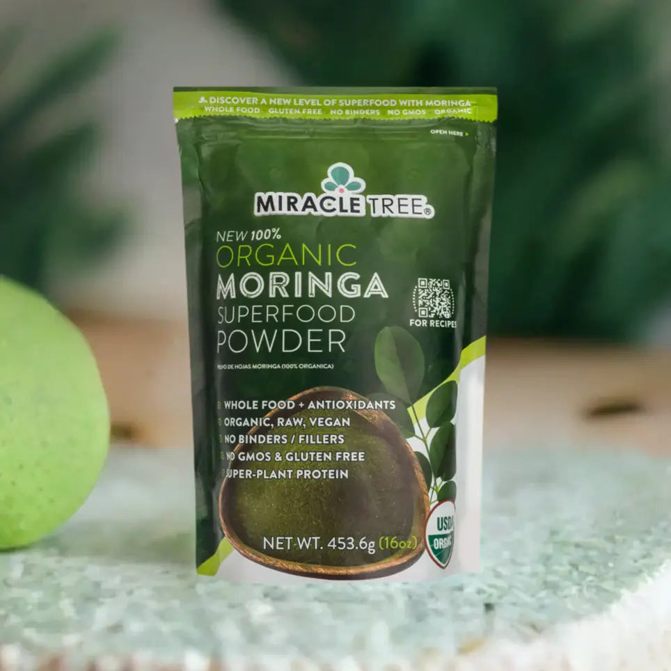 Organic Moringa Powder - 16oz Pouch (1 lb)