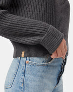 Highline Rib Cropped Mock Neck