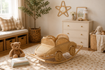 Vintage Inspired Rattan Rocking Car for Toddlers