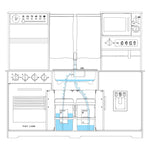 Tiny Land® Play Kitchen with Running Water - Iconic Aqua Kitchen in Cream