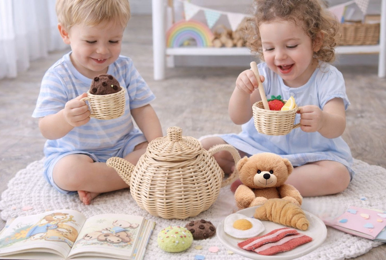 Wicker Tea Party Play Set