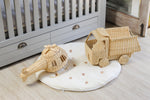 Rattan Toy Helicopter – Handcrafted Boho Pretend Play Toy for Kids | Montessori Airplane Nursery Decor