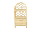 Boho Rattan Kids Bookshelf & Toy Storage | Montessori Doll Shelf – Eco-Friendly Nursery & Playroom Furniture
