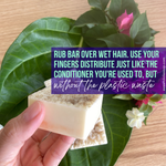 Natural Conditioner Bar - Eucalyptus & Lime Essential Oils with Noni
