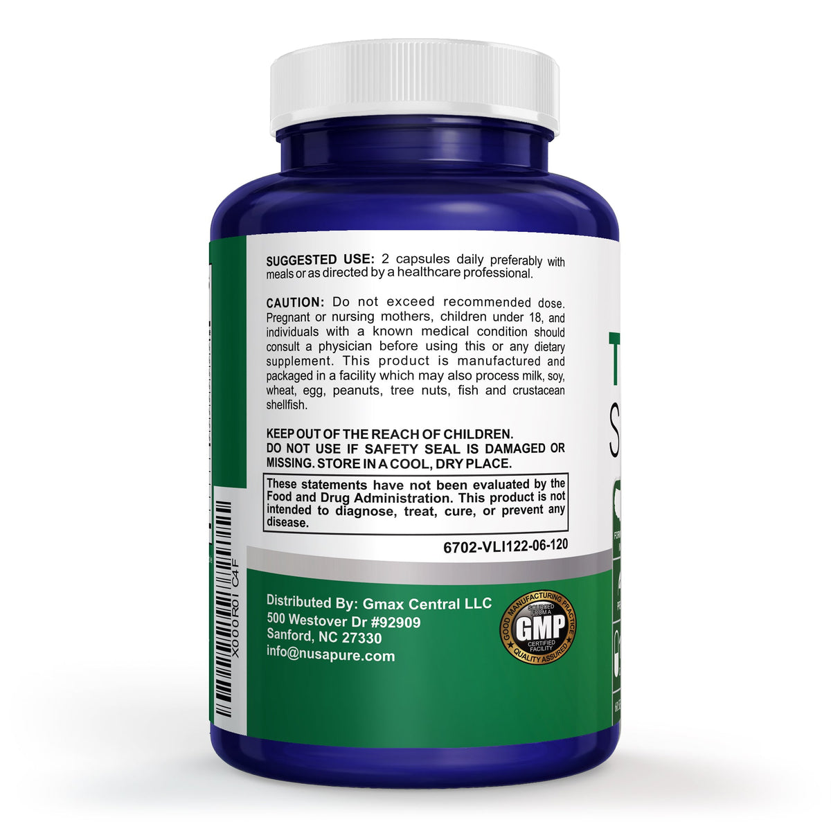 NusaPure Thyroid Support Supplement (Non-GMO) 120 caps, Ashwaganda, Iodine, Zinc, kelp, Vitamin B12, L-Tyrosine, Selenium, Copper