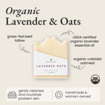 Organic Lavender Oats Tallow Soap