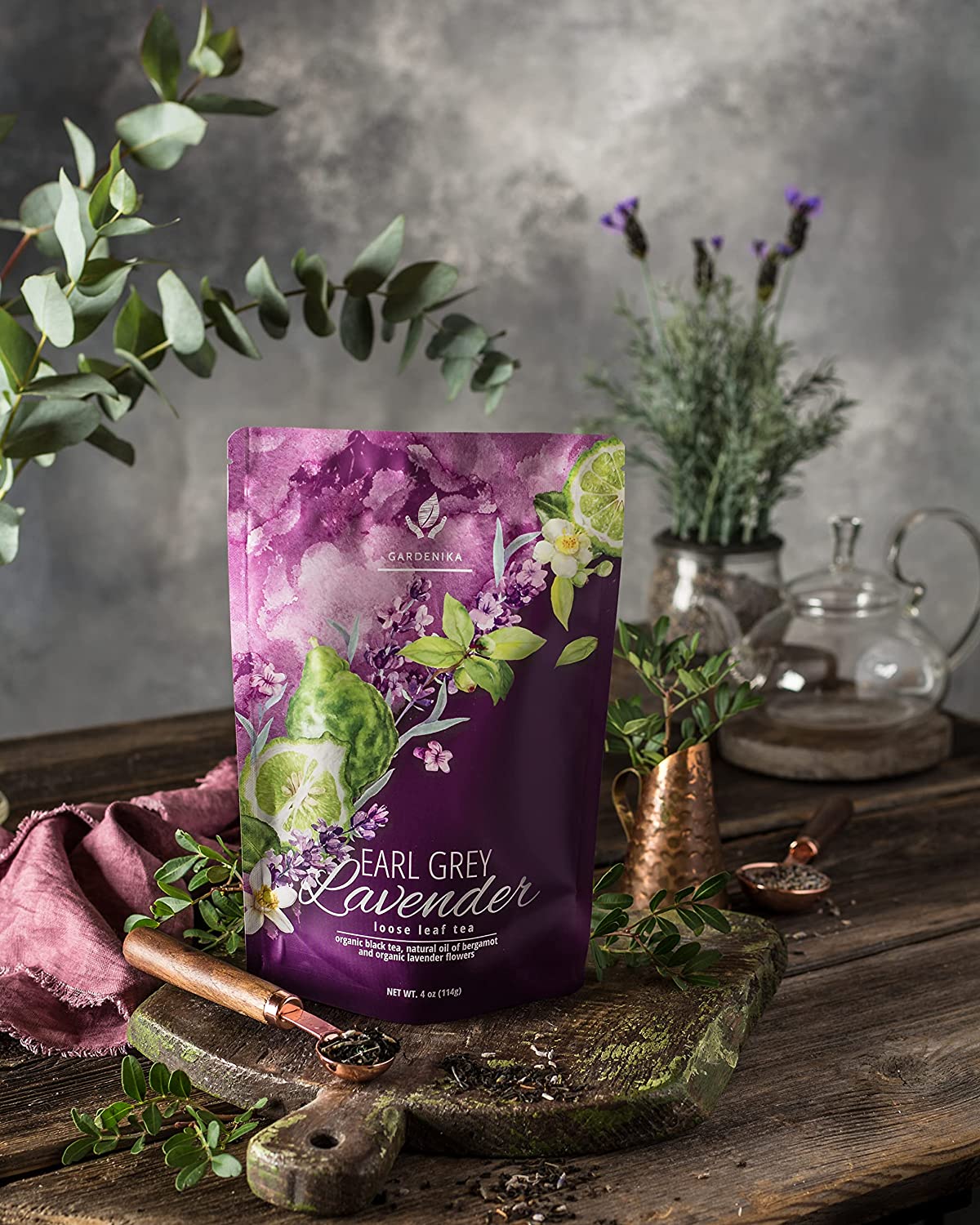 Earl Grey Lavender Tea, Black Tea with Bergamot - Organic & Kosher