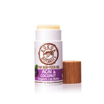 Vegan Organic Lip Balm - Acai and Coconut - Plastic Free .25 oz
