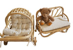 The Heirloom Doll Couch | Boho Montessori Doll Furniture | Eco-Friendly Pretend Play Sofa for Dolls