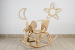 Rattan Moon Wall Mirror – Boho Space & Mystical Kids Room Decor