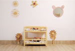 Kids Pink Rattan Teddy Bear Wall Mirror – Baby Girl Nursery & Kids Room Décor Gift