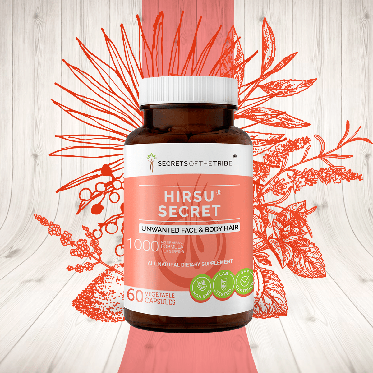 Hirsu Secret Capsules - Unwanted Face & Body Hair