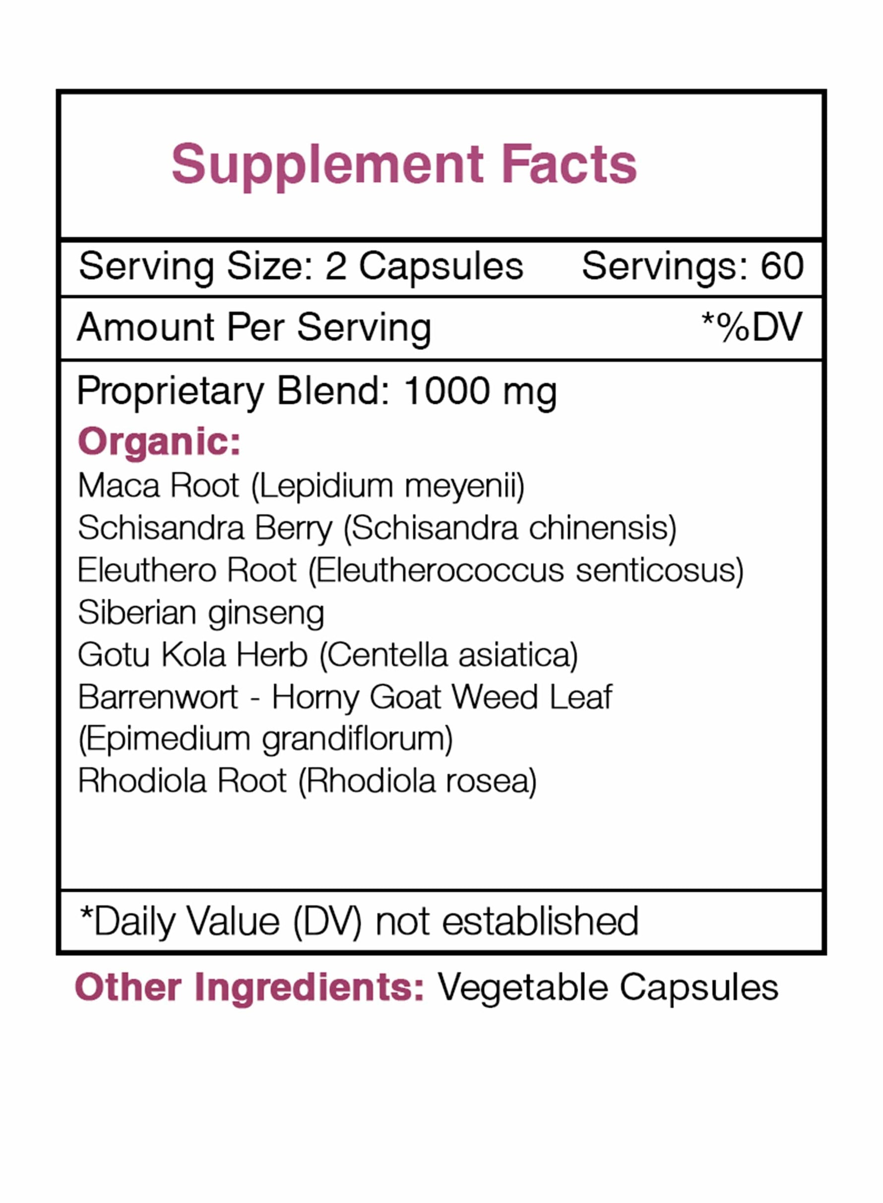 Stamina Secret Capsules - Energy/Endurance/Vigor