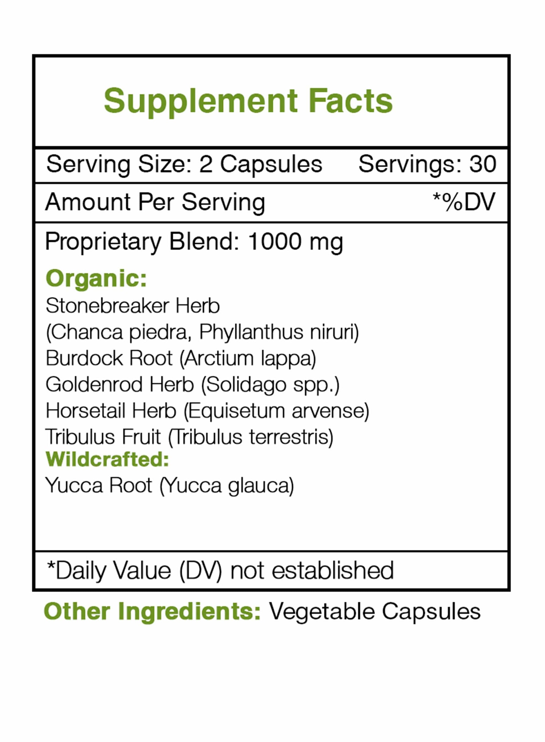 Stone Breaker Blend Capsules - Kidney Function Support