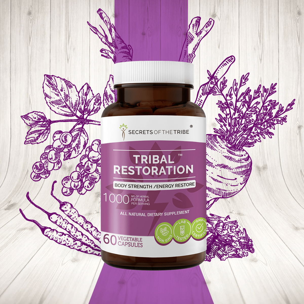 Tribal Restoration Capsules - Body Strength/Energy Restore